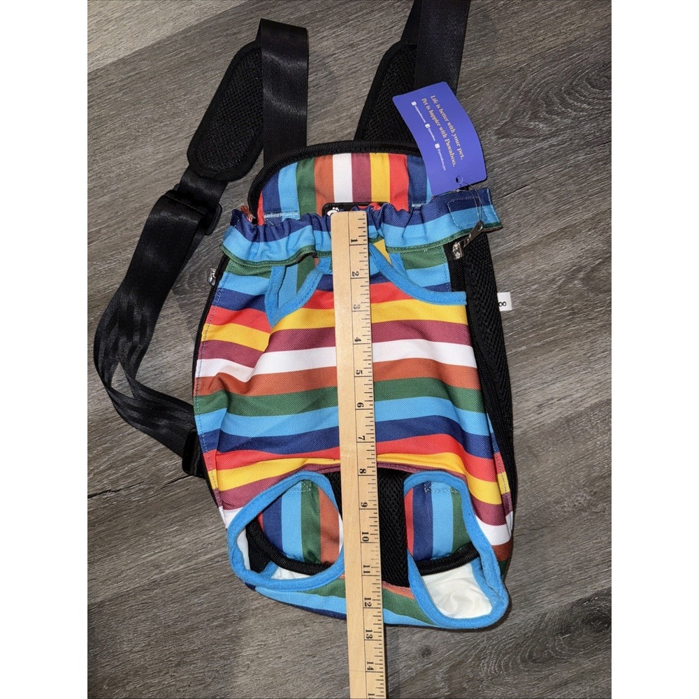 Pawaboo Pet Carrier Backpack, Adjustable Pet Front/Back Dog Bag, Hiking Colorful - Picture 8 of 9